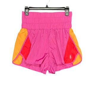 Free People Movement The‎ Way Home Shorts Women's M Pink Orange Red Running